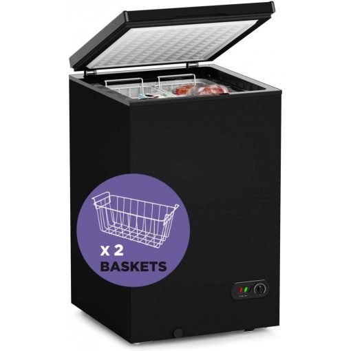 629E72C0-18FB-E81E-C2DC-34492C5D63F7 Northair Chest Freezer ?C 3.5 Cu Ft with 2 Removable Baskets ?C Reach In Freezer Chest ?C Quiet Compact Freezer ?C 7 Temperature Settings ?C Black - Image 1